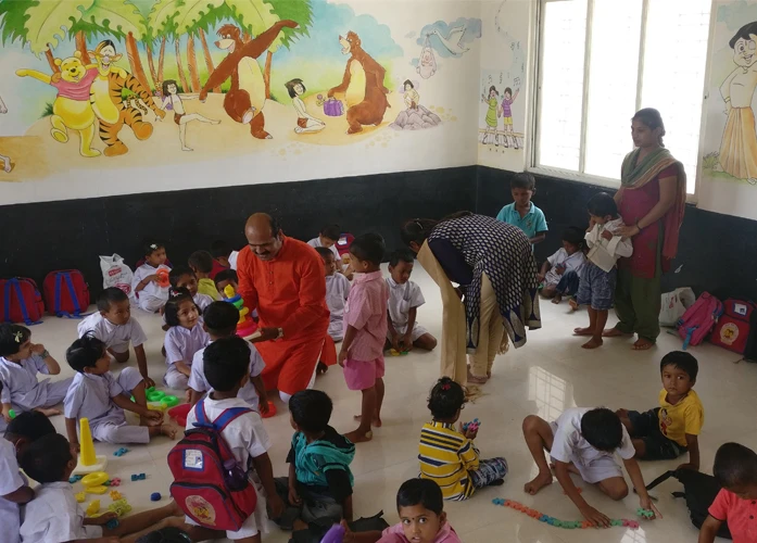 Midday meal distribution in Care For Children schools